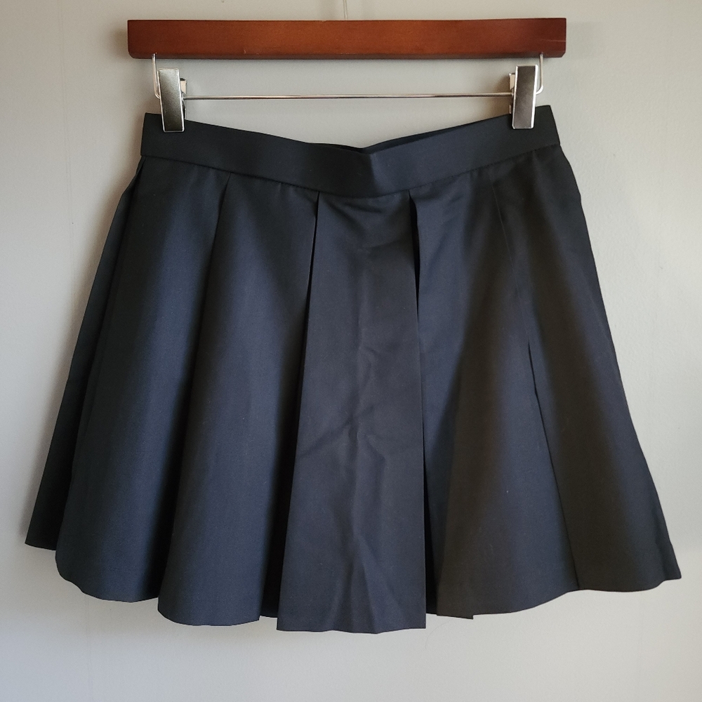 Pleated Tennis Mini Skort Black